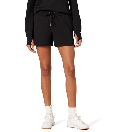 Amazon Essentials Damen 10 cm Lange Active-Sweat-Shorts mit normaler Passform und hoher Taille, Schwarz, XXL von Amazon Essentials