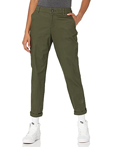 Amazon Essentials Damen Khakifarbene, Dehnbare, Slim-Fit-Anzughose Mit Mittelhohem Bund (In Übergröße Erhältlich), Dunkles Olivgrün, 40 von Amazon Essentials