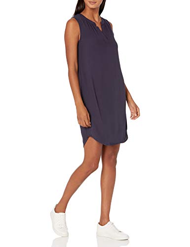 Amazon Essentials Damen Ärmelloses, gewebtes Etuikleid, Marineblau, L von Amazon Essentials