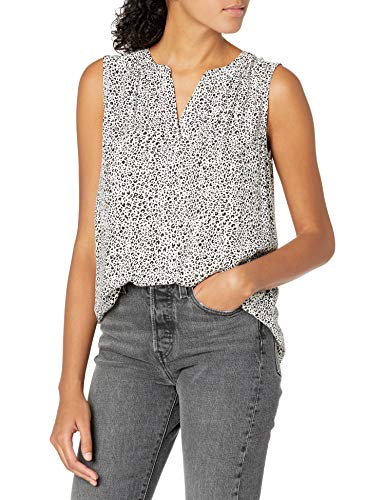 Amazon Essentials Damen Ärmelloses, gewebtes Hemd, Mini Leopardenmuster, XS Amazon Essentials Damen Ärmelloses, gewebtes Hemd, Mini Leopardenmuster, XS von Amazon Essentials