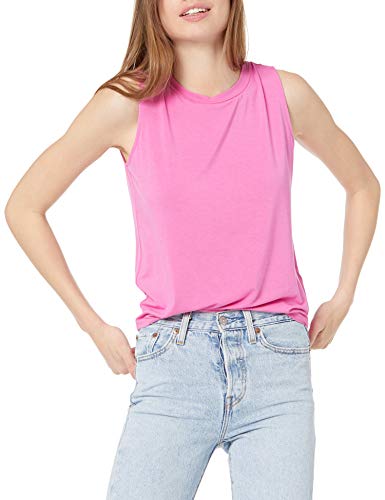 Amazon Essentials Damen Ärmelloses Muskel-Tanktop mit lockerer Passform, Kräftiges Rosa, L von Amazon Essentials