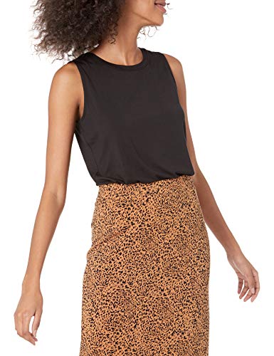 Amazon Essentials Damen Ärmelloses Muskel-Tanktop mit lockerer Passform, Schwarz, XL von Amazon Essentials