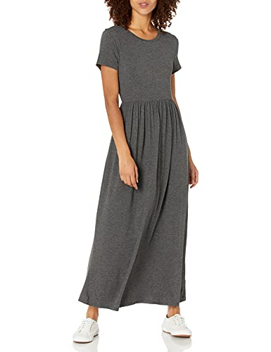 Amazon Essentials Damen Ärmelloses Tailliertes Maxikleid (Erhältlich In Übergröße), Dunkelgrau Meliert, L von Amazon Essentials