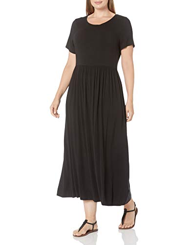 Amazon Essentials Damen Ärmelloses Tailliertes Maxikleid (Erhältlich In Übergröße), Schwarz, L von Amazon Essentials