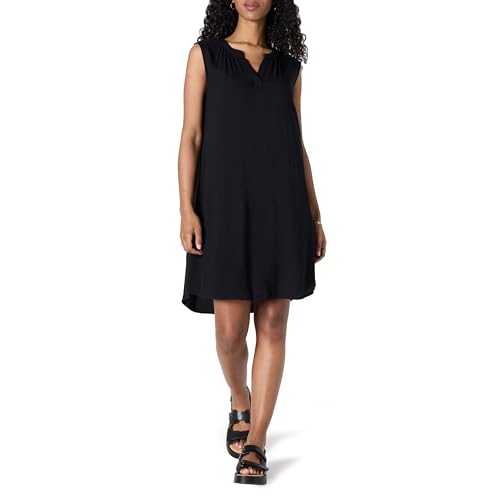 Amazon Essentials Damen Ärmelloses gewebtes Etuikleid, Schwarz, XS von Amazon Essentials