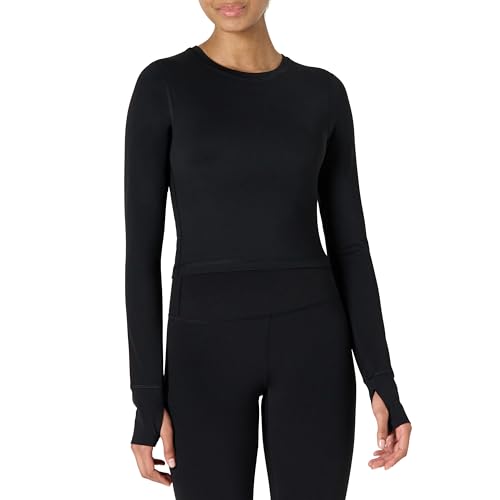 Amazon Essentials Damen Active FormFlex Butterweiches Bauchfreies Layering-Workout-Top, mit Langen Ärmeln und schlanker Passform, Schwarz, XS Amazon Essentials Damen Active FormFlex Butterweiches Bauchfreies Layering-Workout-Top, mit Langen Ärmeln und schlanker Passform, Schwarz, XS von Amazon Essentials