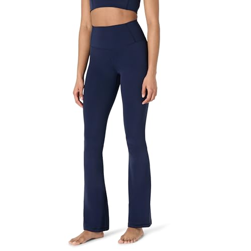 Amazon Essentials Damen Active FormFlex Buttery Soft Bootcut-Yogahose, hohe Taille, volle Länge, Marineblau, M von Amazon Essentials