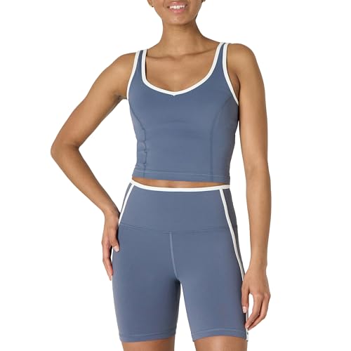 Amazon Essentials Damen Active FormFlex Buttery Soft Gepolsterter Sport-Longline-BH mit Kontrastbesatz, für leichten Halt, Grau, S Amazon Essentials Damen Active FormFlex Buttery Soft Gepolsterter Sport-Longline-BH mit Kontrastbesatz, für leichten Halt, Grau, S von Amazon Essentials