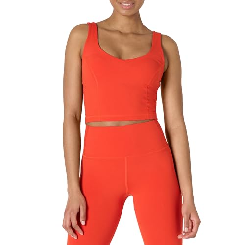 Amazon Essentials Damen Active FormFlex Buttery Soft Gepolstertes Sport-Longline-Bustier, für leichten Halt, Hellrot, XXL Amazon Essentials Damen Active FormFlex Buttery Soft Gepolstertes Sport-Longline-Bustier, für leichten Halt, Hellrot, XXL von Amazon Essentials