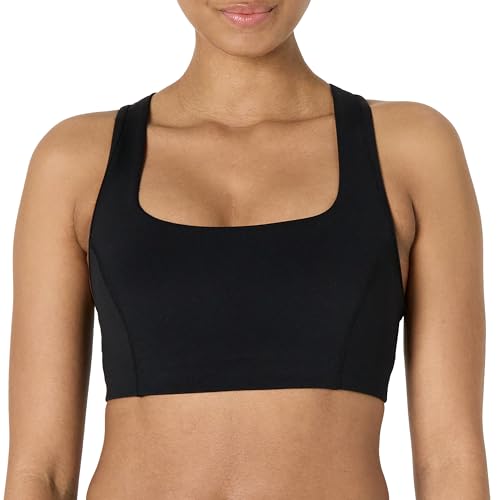 Amazon Essentials Damen Active FormFlex Buttery Soft Sport-BH mit Racerback und eckigem Ausschnitt, für leichten Halt, Schwarz, XXL Amazon Essentials Damen Active FormFlex Buttery Soft Sport-BH mit Racerback und eckigem Ausschnitt, für leichten Halt, Schwarz, XXL von Amazon Essentials