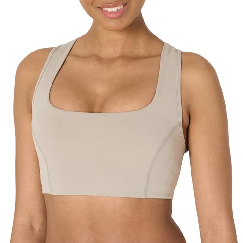 Amazon Essentials Damen Active FormFlex Buttery Soft Sport-BH mit Racerback und eckigem Ausschnitt, für leichten Halt, Taupe, M Amazon Essentials Damen Active FormFlex Buttery Soft Sport-BH mit Racerback und eckigem Ausschnitt, für leichten Halt, Taupe, M von Amazon Essentials