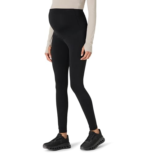 Amazon Essentials Damen Active FormFlex Buttery Soft Umstands-Leggings für Yoga und Workout, hoher Bund, volle Länge, Schwarz, S von Amazon Essentials