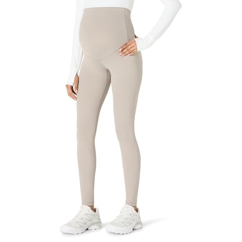Amazon Essentials Damen Active FormFlex Buttery Soft Umstands-Leggings für Yoga und Workout, hoher Bund, volle Länge, Taupe, L von Amazon Essentials