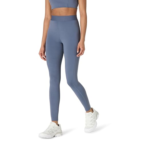 Amazon Essentials Damen Active FormFlex Buttery Soft Yoga-Leggings mit elastischer Taille hohe Taille volle Schrittlänge von 70cm, Schiefergrau, S von Amazon Essentials