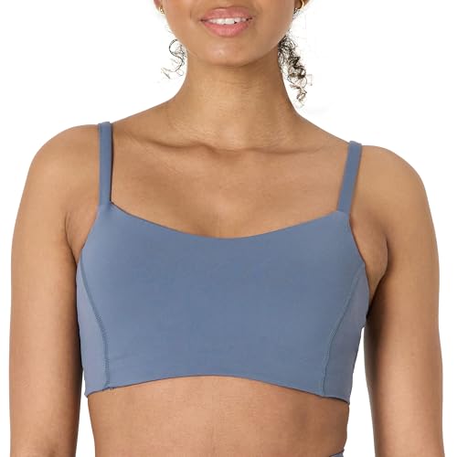 Amazon Essentials Damen Active FormFlex Butterweicher Yoga-Sport-BH mit Herzausschnitt, für leichten Halt, Schiefergrau, XL von Amazon Essentials