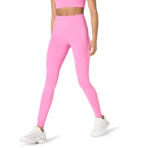 Amazon Essentials Damen Active FormFlex Buttery Soft Yoga-Workout-Leggings mit Taschen, hohe Taille, volle Schrittlänge von 70 cm, Flamingo Rosa, XL von Amazon Essentials