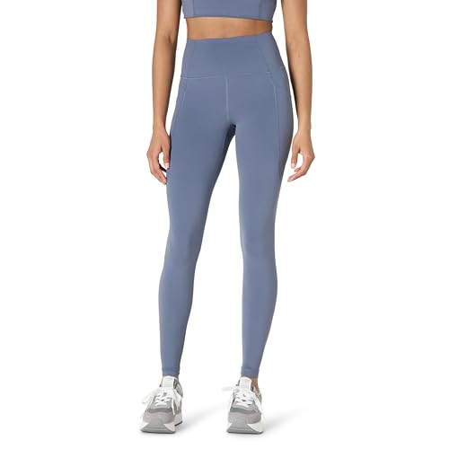 Amazon Essentials Damen Active FormFlex Buttery Soft Yoga-Workout-Leggings mit Taschen, hohe Taille, volle Schrittlänge von 70 cm, Schiefergrau, M von Amazon Essentials