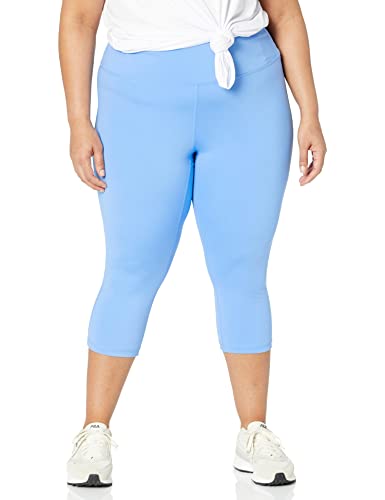 Amazon Essentials Damen Active Formende Capri-Leggings mit hohem Bund (in Übergröße erhältlich), Französisch Blau, 6XL Große Größen von Amazon Essentials