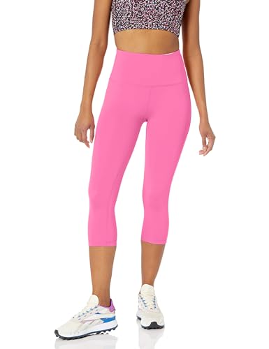 Amazon Essentials Damen Active Sculpt Workout Athleisure Capri-Leggings mit hohem Bund (in Übergröße erhältlich), Kräftiges Rosa, XXL von Amazon Essentials