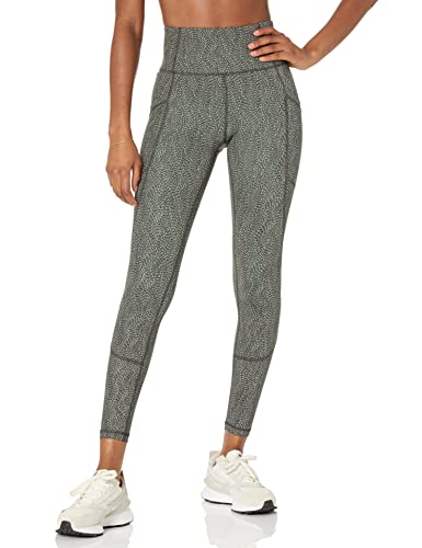 Amazon Essentials Damen Active Formende Leggings mit hohem Bund und Taschen in voller Länge (in Übergröße erhältlich), Mehrfarbig Punkte, 3XL Große Größen von Amazon Essentials