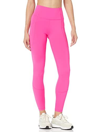 Amazon Essentials Damen Active Formende Leggings mit hohem Bund und Taschen in voller Länge (in Übergröße erhältlich), Neonrosa, 3XL Große Größen von Amazon Essentials