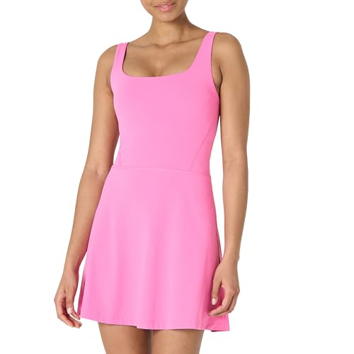 Amazon Essentials Damen Active Formflex Buttery Soft Tanktop-Tenniskleid mit integriertem BH und Shorts, Flamingo Rosa, XXL Amazon Essentials Damen Active Formflex Buttery Soft Tanktop-Tenniskleid mit integriertem BH und Shorts, Flamingo Rosa, XXL von Amazon Essentials