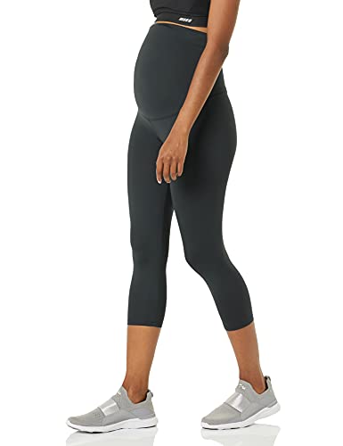 Amazon Essentials Damen Active Sculpt Cropped-Umstandsleggings Für Schwangerschaftstraining, Schwarz, L von Amazon Essentials