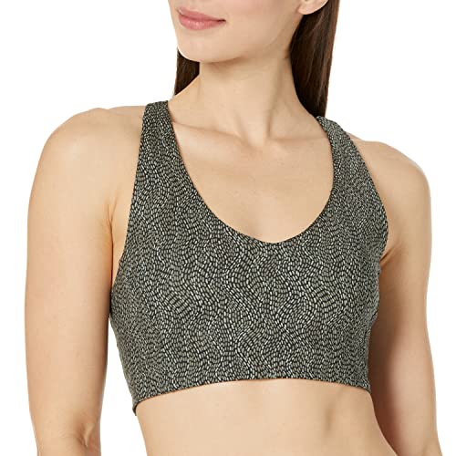 Amazon Essentials Damen Active Sculpt Sport-BH mit V-Ausschnitt und mittlerer Unterstützung, Mehrfarbig Punkte, XXL von Amazon Essentials