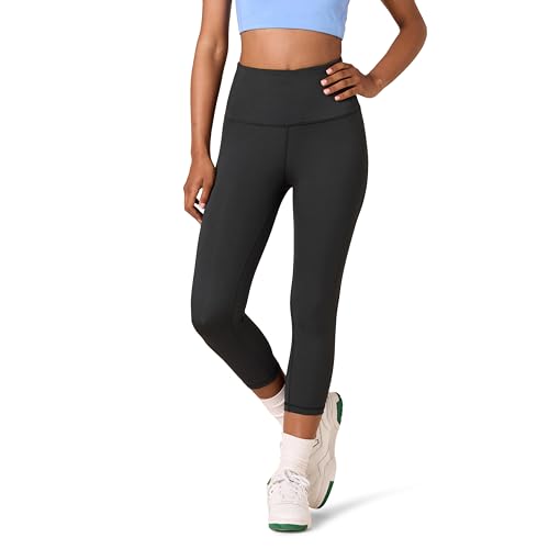 Amazon Essentials Damen Active Sculpt Workout Athleisure Capri-Leggings mit hohem Bund (in Übergröße erhältlich), Schwarz, M von Amazon Essentials