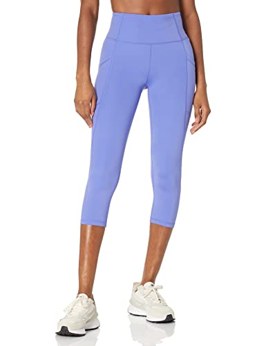 Amazon Essentials Damen Active Sculpt Workout Athleisure Capri-Leggings mit hohem Bund und Taschen (erhältlich in Übergrößen ), Purpur, S von Amazon Essentials