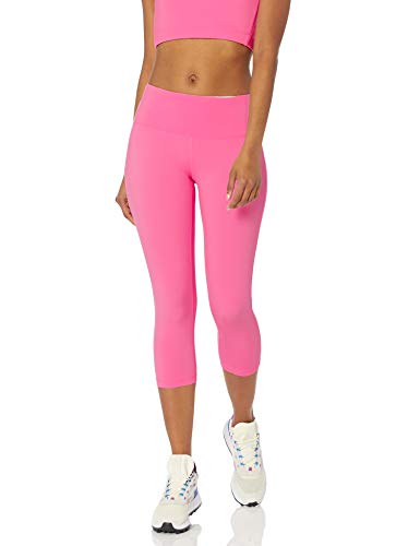 Amazon Essentials Damen Active Sculpt Workout Athleisure Capri-Leggings mit mittelhohem Bund, Kräftiges Rosa, S von Amazon Essentials