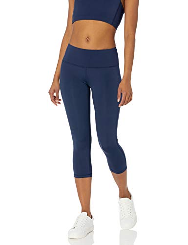 Amazon Essentials Damen Active Sculpt Workout Athleisure Capri-Leggings mit mittelhohem Bund, Marineblau, L von Amazon Essentials