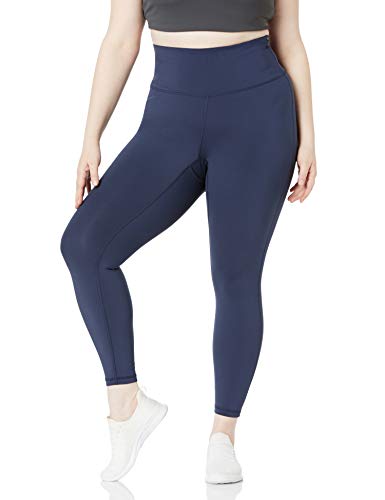 Amazon Essentials Damen Active Sculpt Workout Athleisure Leggings mit hohem Bund in voller Länge (erhältlich in Übergrößen), Marineblau, XXL von Amazon Essentials