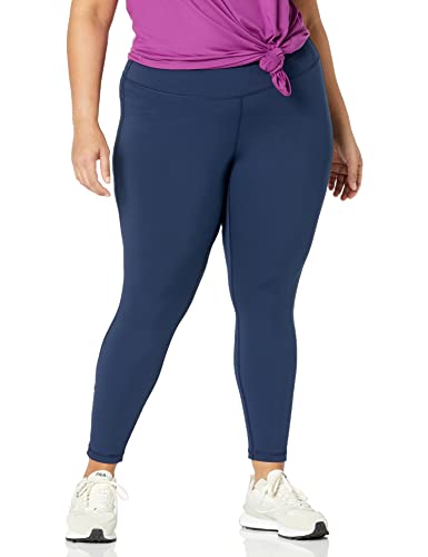 Amazon Essentials Damen Active Sculpt Workout Athleisure Mid Rise Leggings in voller Länge - Auslauffarben, Marineblau, 6XL Große Größen von Amazon Essentials