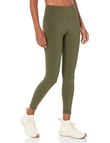 Amazon Essentials Damen Active Sculpt Workout Athleisure Mid Rise Leggings in voller Länge, Olivgrün, L von Amazon Essentials