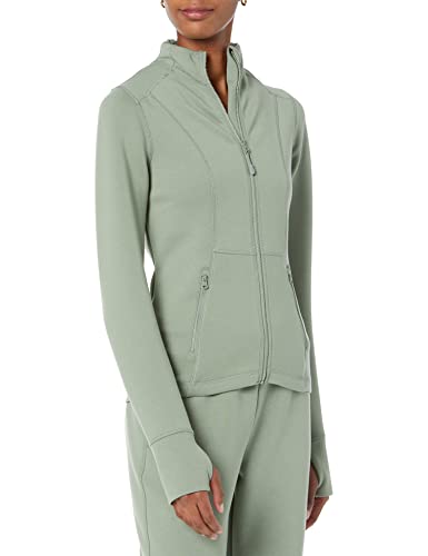 Amazon Essentials Damen Active Sweat Jacke mit durchgehendem Reißverschluss, Salbeigrün, S Amazon Essentials Damen Active Sweat Jacke mit durchgehendem Reißverschluss, Salbeigrün, S von Amazon Essentials