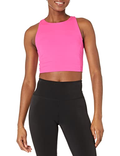 Amazon Essentials Damen Active formender, hochgeschlossener Sport-BH mit Racerback - Auslauffarben, Neonrosa, 5XL Große Größen von Amazon Essentials