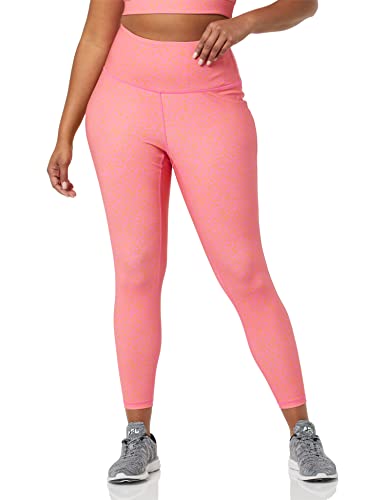 Amazon Essentials Damen Aktiv Formende Leggings hohe Taille volle Länge (Erhältlich in Übergröße), Rosa Abstraktes Blumenmuster, L von Amazon Essentials