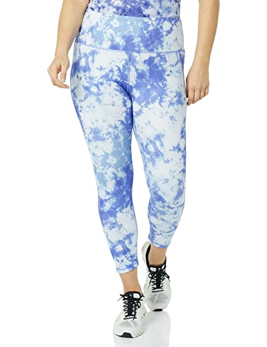 Amazon Essentials Damen Aktiv Formende Leggings hohe Taille volle Länge (Erhältlich in Übergröße), Blau Himmelaufdruck, S von Amazon Essentials