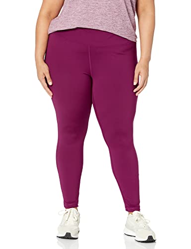 Amazon Essentials Damen Aktiv formende Leggings hohe Taille volle Länge (Erhältlich in Übergröße), Pflaume, 4XL Große Größen von Amazon Essentials