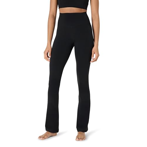 Amazon Essentials Damen Aktive FormFlex Bootcut-Yogahose, Butterweich, Hoch Tailliert mit 80 cm Innennahtlänge, Schwarz, XL von Amazon Essentials