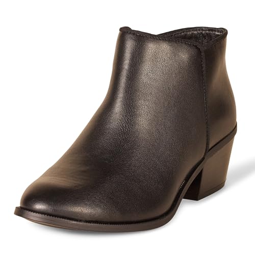 Amazon Essentials Damen Stiefeletten, Schwarz Kunstleder, 38 EU von Amazon Essentials