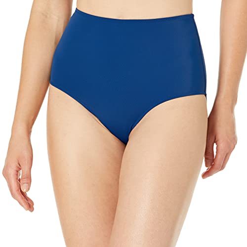 Amazon Essentials Damen Badehose mit hoher Taille (erhältlich in Übergröße), Tiefblau, 40 von Amazon Essentials