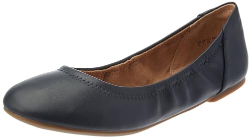 Amazon Essentials Damen Ballerinas Belice Zum Hineinschlüpfen, Marineblau Kunstleder, 37.5 EU von Amazon Essentials
