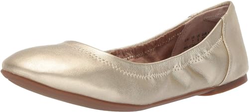 Amazon Essentials Damen Ballerinas Belice Zum Hineinschlüpfen, Gold, 44 EU Weit von Amazon Essentials
