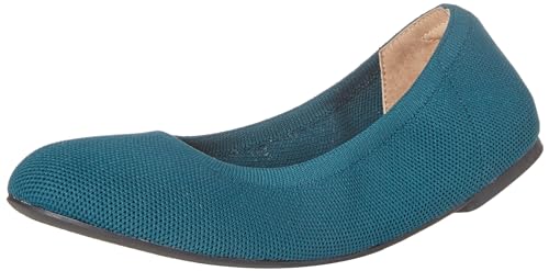 Amazon Essentials Damen Ballerinas aus Strick, Dunkles Türkis, 39.5 EU Weit von Amazon Essentials