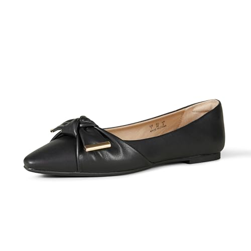 Amazon Essentials Damen Ballerinas mit Schleife, Schwarz, 41.5 EU Amazon Essentials Damen Ballerinas mit Schleife, Schwarz, 41.5 EU von Amazon Essentials