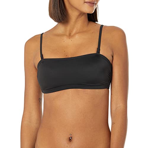 Amazon Essentials Damen Bandeau-Badeoberteil (in Übergröße erhältlich), Verwaschenes Schwarz, 4XL Große Größen von Amazon Essentials