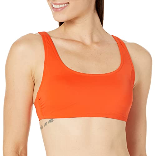 Amazon Essentials Damen Bauchfreies Schwimmoberteil mit U-Ausschnitt, Orange, 36 von Amazon Essentials