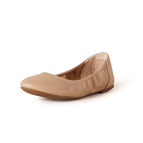 Amazon Essentials Damen Ballerinas Belice Zum Hineinschlüpfen, Beige, 39.5 EU Weit von Amazon Essentials